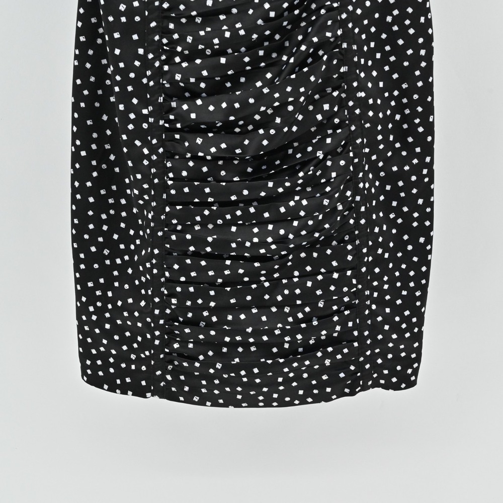 Vtg Y2k Guess Pin Up‎ Dress Size 0 Rockabilly Polka Dot Retro Black White Ruched - Picture 12 of 16